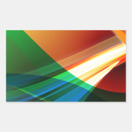 Adesivo Retangular Ondas abstrato coloridas