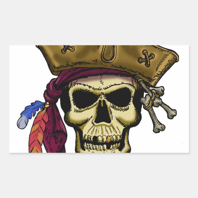 Adesivo Retangular Onde há piratas, há uma festa! (Frente)