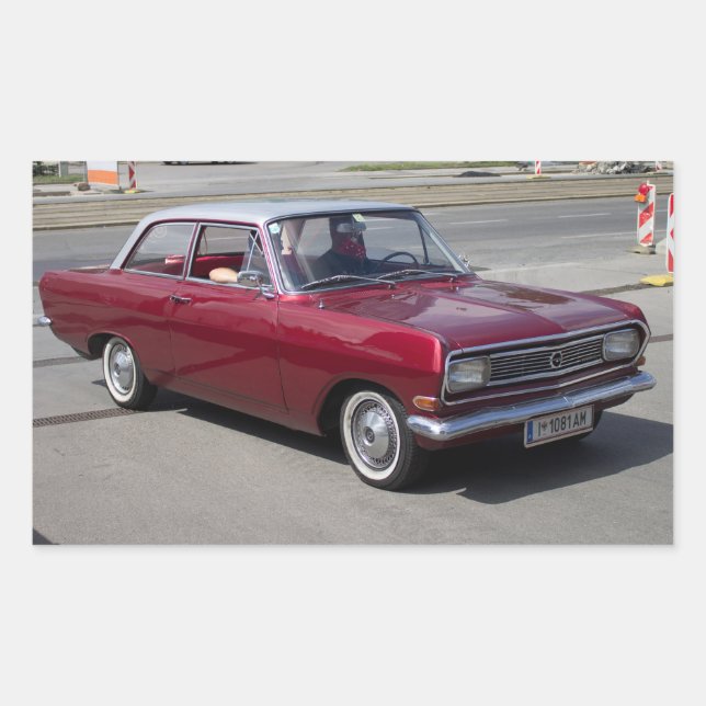 Adesivo Retangular Opel Rekord 1900 (Frente)