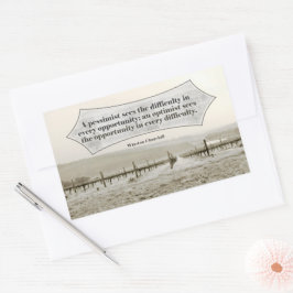 Adesivo Retangular Oportunidade de Cotação Inspiracional Winston Chur