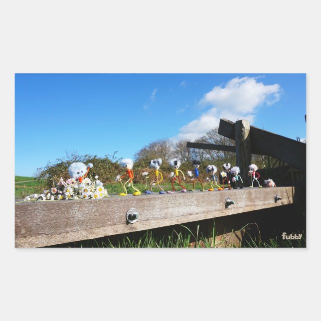 Adesivo Retangular Optocht van Fubby's naar felicitatie. (Frente)