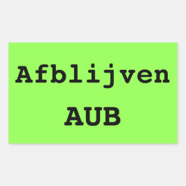 Adesivo Retangular Opvallende koffer sticker met eigen tekst