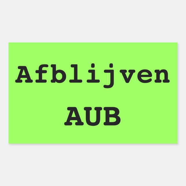 Adesivo Retangular Opvallende koffer sticker met eigen tekst (Frente)