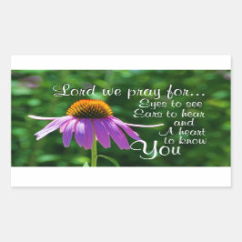 Adesivo Retangular Oração para Olhos para Ver e Ouvidos para Ouvir, F