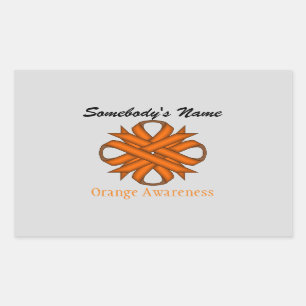 Adesivo Retangular Orange Clover Ribbon por Kenneth Yoncich
