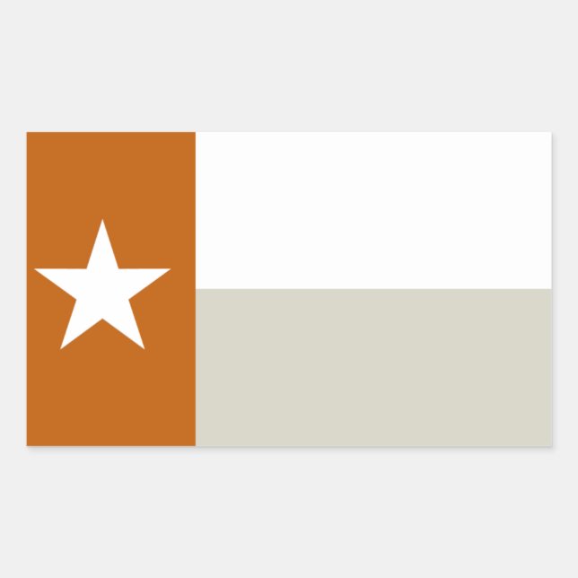 Adesivo Retangular Orange Texas Flag (Frente)
