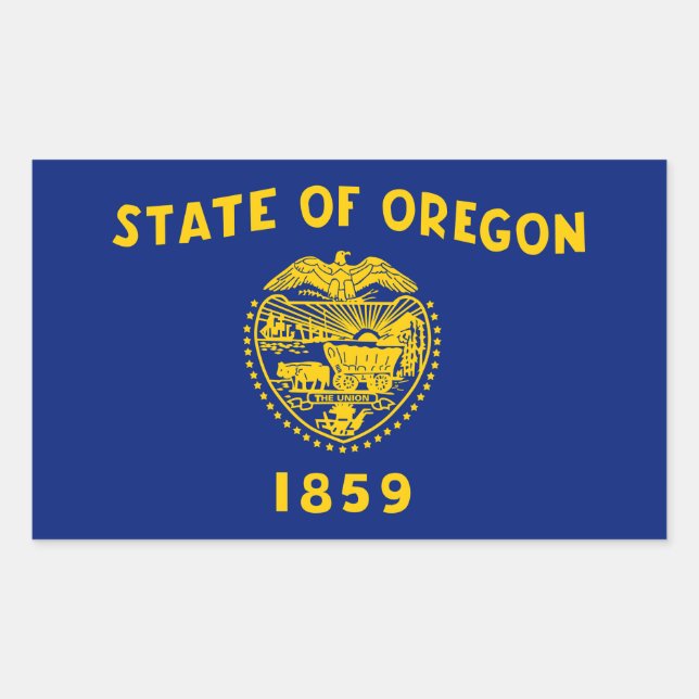 Adesivo Retangular Oregon 1859 Flag (Frente)