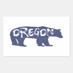 Adesivo Retangular Oregon Bear