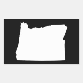 Adesivo Retangular Oregon em Branco e Preto