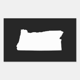 Adesivo Retangular Oregon em Branco e Preto
