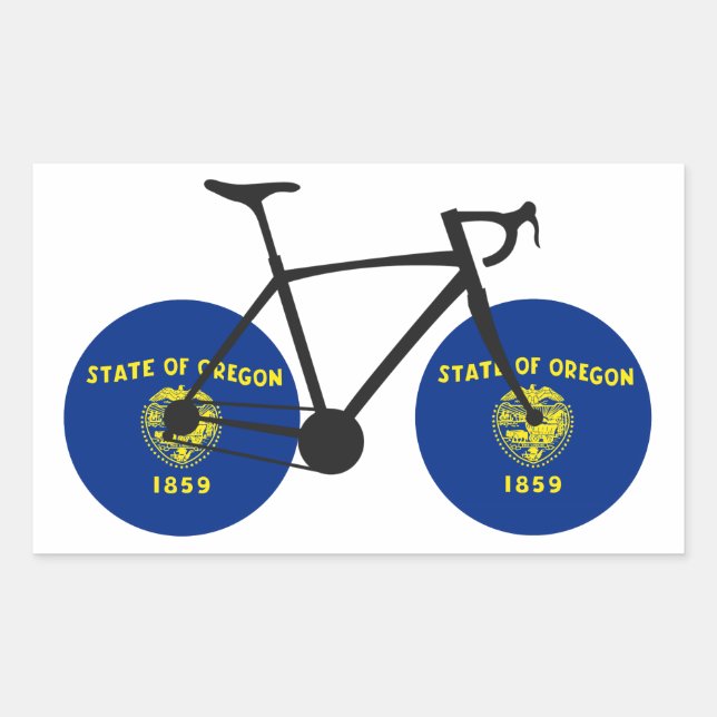 Adesivo Retangular Oregon Flag Cycling (Frente)