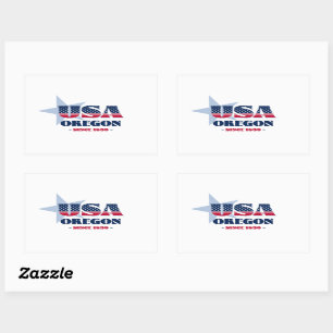 Adesivo Retangular Oregon My Home State Sticker