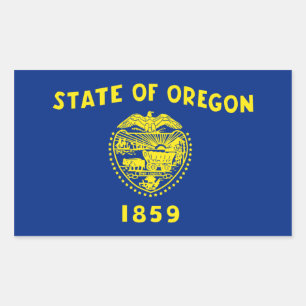 Adesivo Retangular Oregon State Flag, Estados Unidos