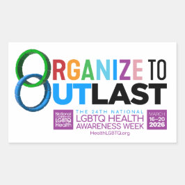Adesivo Retangular Organize to Outlast Sticker