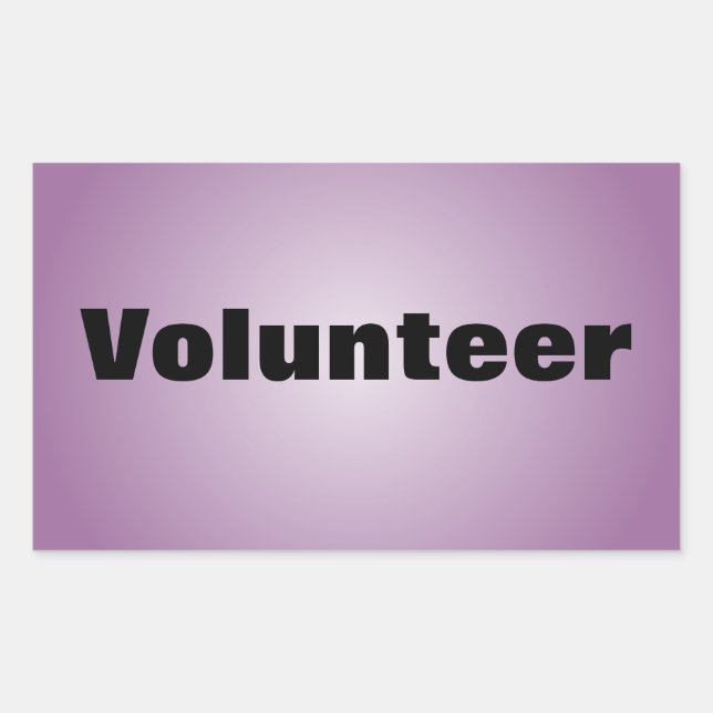 Adesivo Retangular Orgulho de ser um Voluntário Dedicado (Frente)
