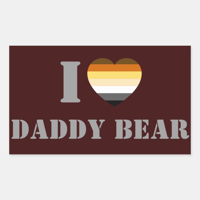 ADESIVO RETANGULAR ORGULHO DE URSO EU AMO PAPAI URSO (Frente)