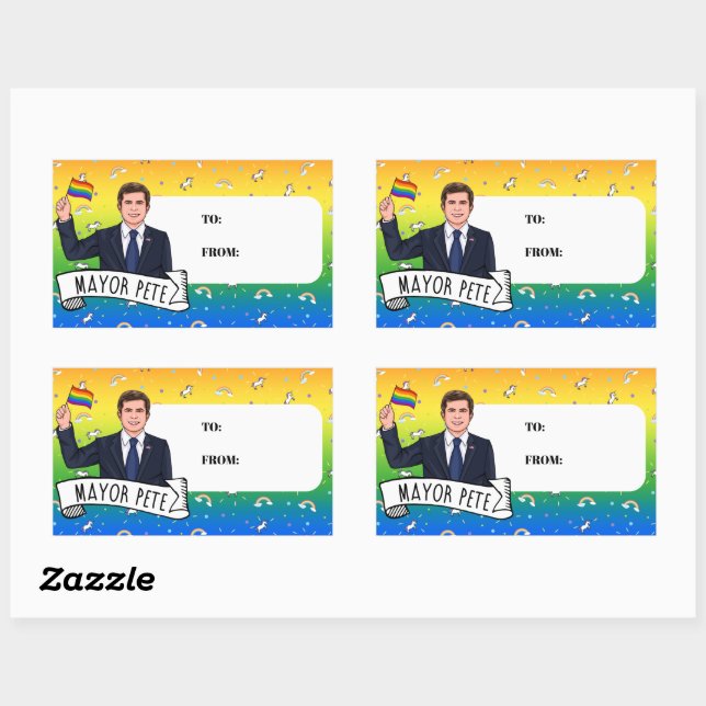 Adesivo Retangular Orgulho do Prefeito Pete (Folha)