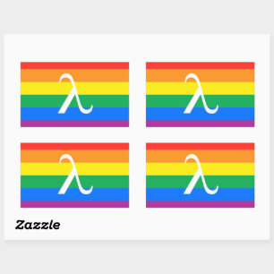 Adesivo Retangular Orgulho LGBT e Ativismo Lambda