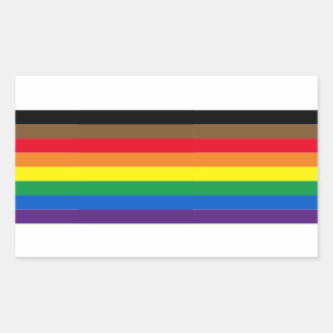 Adesivo Retangular Orgulho lgbt lgbtq diversidade inclusive bandeira 