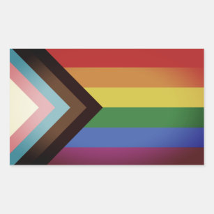 Adesivo Retangular ORGULHO LGBT (Orgulho do Progresso)