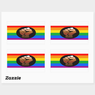 Adesivo Retangular ORGULHO LGBTQ (Orgulho de Punição POC)