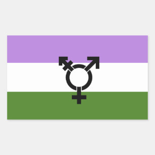 Adesivo Retangular Orgulho Queer - Gênero Queer