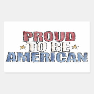 Adesivo Retangular Orgulhoso ser design americano