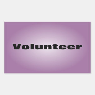 Adesivo Retangular Orgulhoso ser um voluntário dedicado