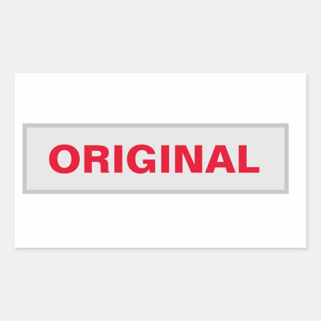 Adesivo Retangular original (Frente)