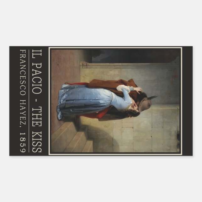 Adesivo Retangular Os autocolantes Bacio/Il Bacio (Frente)