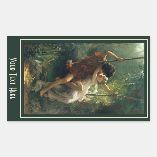 Adesivo Retangular Os autocolantes personalizados da arte "Primavera" (Frente)