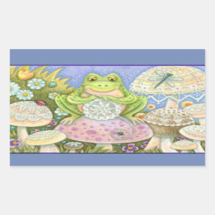 Adesivo Retangular Os Doilies fazem uma folha Home Hoppy das