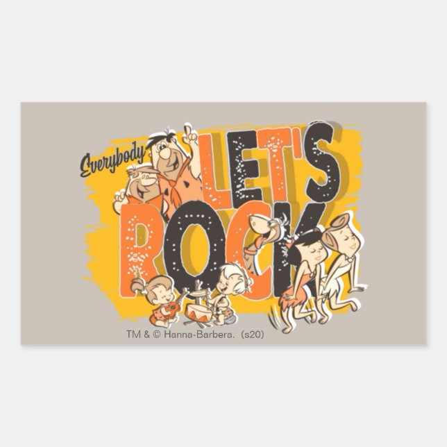 Adesivo Retangular Os Flintstones | Todo o Vamos (Frente)