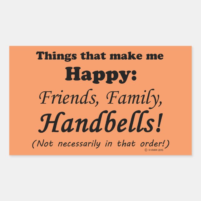 Adesivo Retangular Os lençóis me fazem feliz (Frente)