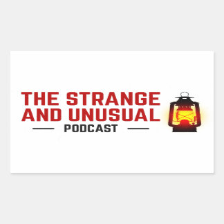 Adesivo Retangular Os podcasts estranhos e incomuns