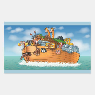 Adesivo Retangular Os Stickers de Arca de Noah