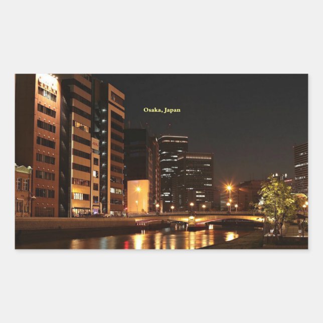 Adesivo Retangular Osaka, Japão (Frente)