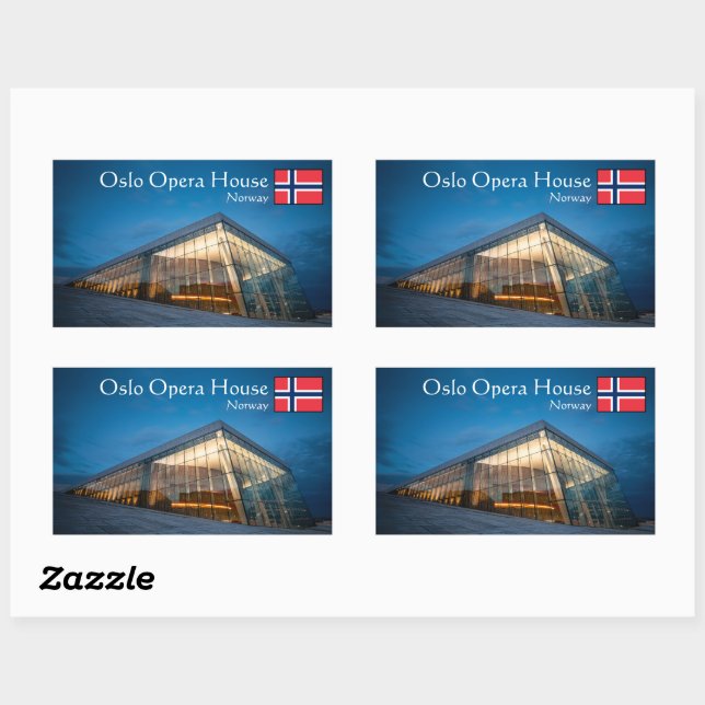 Adesivo Retangular Oslo Opera House (Folha)