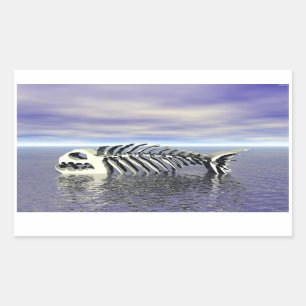 Adesivo Retangular Ossos de Peixe