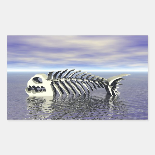 Adesivo Retangular Ossos do Peixe (Frente)