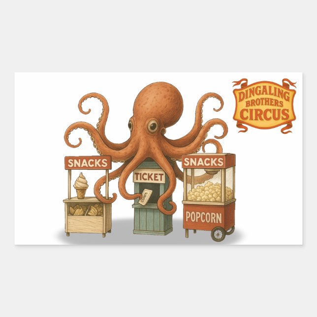 Adesivo Retangular Otto’s circus snack shack (Frente)