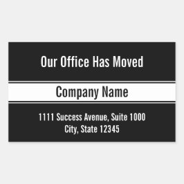 Adesivo Retangular Our Office Has Moved Template Moving Announcement