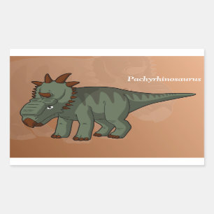 Adesivo Retangular Pachyrhinosaurus Dinossaur