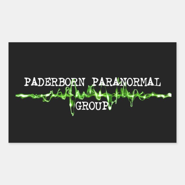 Adesivo Retangular Paderborn Paranormal Group Ghost Hunter (Frente)