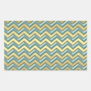 Adesivo Retangular Padrão Chevron Dourado e lacrimogênio