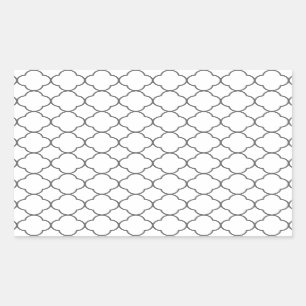 Adesivo Retangular Padrão clássico de quatrefoil