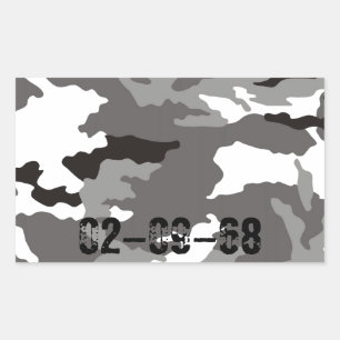 Adesivo Retangular Padrão de camuflagem cinza
