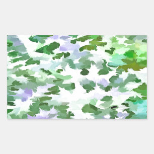 Adesivo Retangular Padrão de Camuflagem Verde e Malva