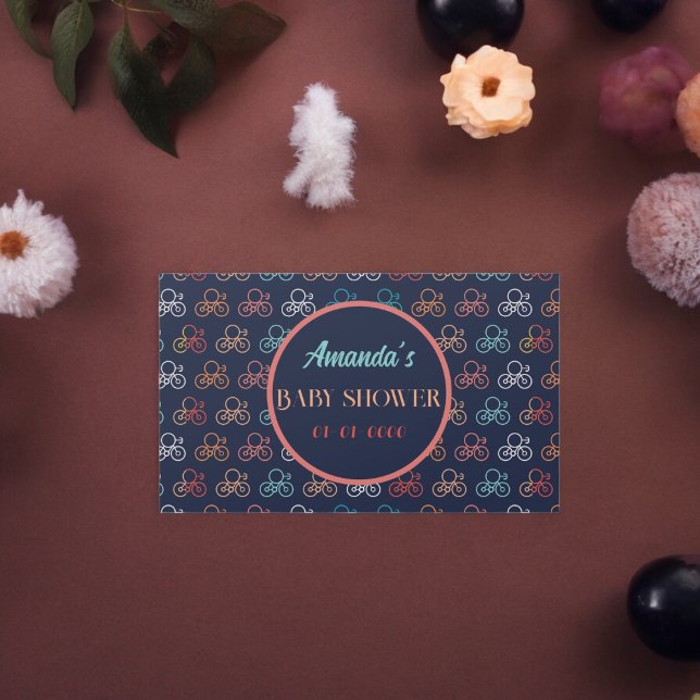 Adesivo Retangular Padrão de Cartoon de Bicicleta (Bicycle pattern party theme sticker,birthday party sticker,gift pack,envelope,return gift sticker)