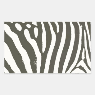 Adesivo Retangular Padrão de Impressão de Animais Zebra Stripe